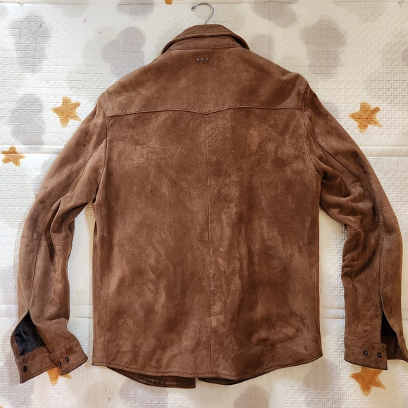 John Varvatos Star Suede/Leather Jacket (Brown, Small) Excellent condition - Picture 8 of 8